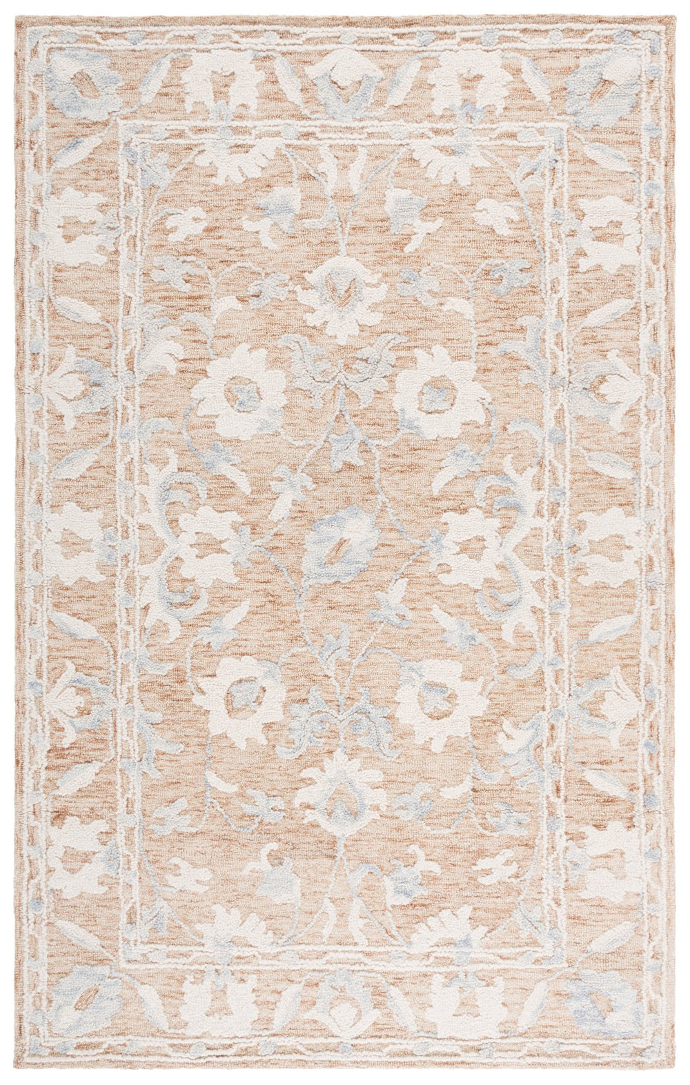 Safavieh Marquee Hand-tufted Indian Rug: Luxurious Wool & Cotton Blend, Perfect For Hallways & Entryways Rust ,Blue Wool And Cotton Mrq502p-6