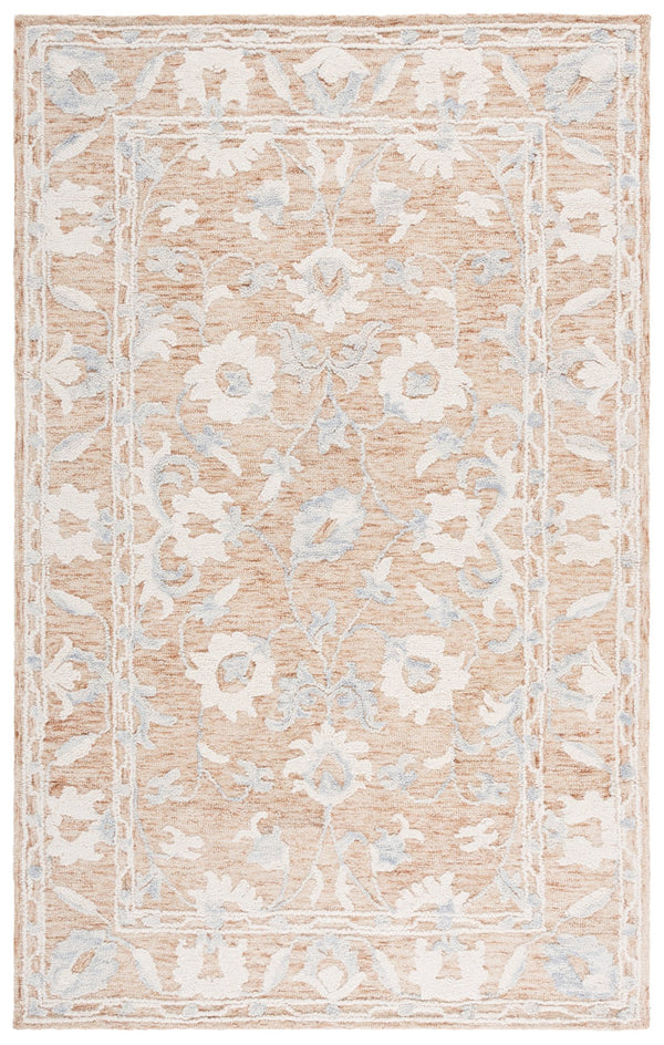 Safavieh Marquee Hand-tufted Indian Rug: Luxurious Wool & Cotton Blend, Perfect For Hallways & Entryways Rust ,Blue Wool And Cotton Mrq502p-6