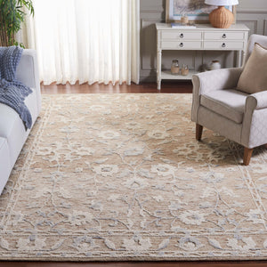 Safavieh Marquee Hand-tufted Indian Rug: Luxurious Wool & Cotton Blend, Perfect For Hallways & Entryways Rust ,Blue Wool And Cotton Mrq502p-6