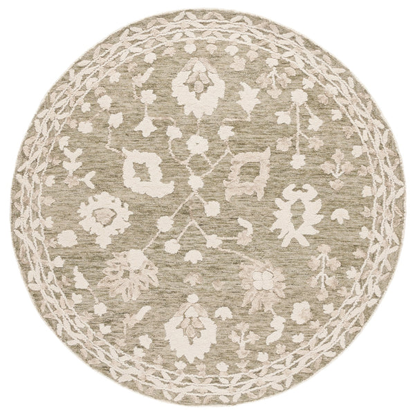 Safavieh Marquee Hand-tufted Wool And Cotton Area Rug - Timeless Elegance For Your Home Décor Spaces Green ,Ivory Wool And Cotton Mrq503y-6sq