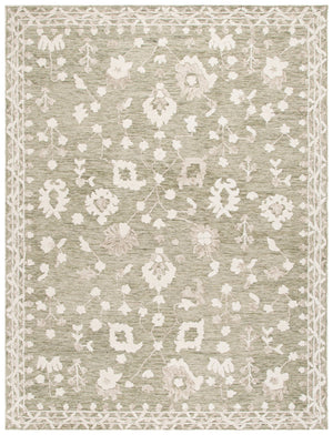 Safavieh Marquee Hand-tufted Wool And Cotton Area Rug - Timeless Elegance For Your Home Décor Spaces Green ,Ivory Wool And Cotton Mrq503y-6sq