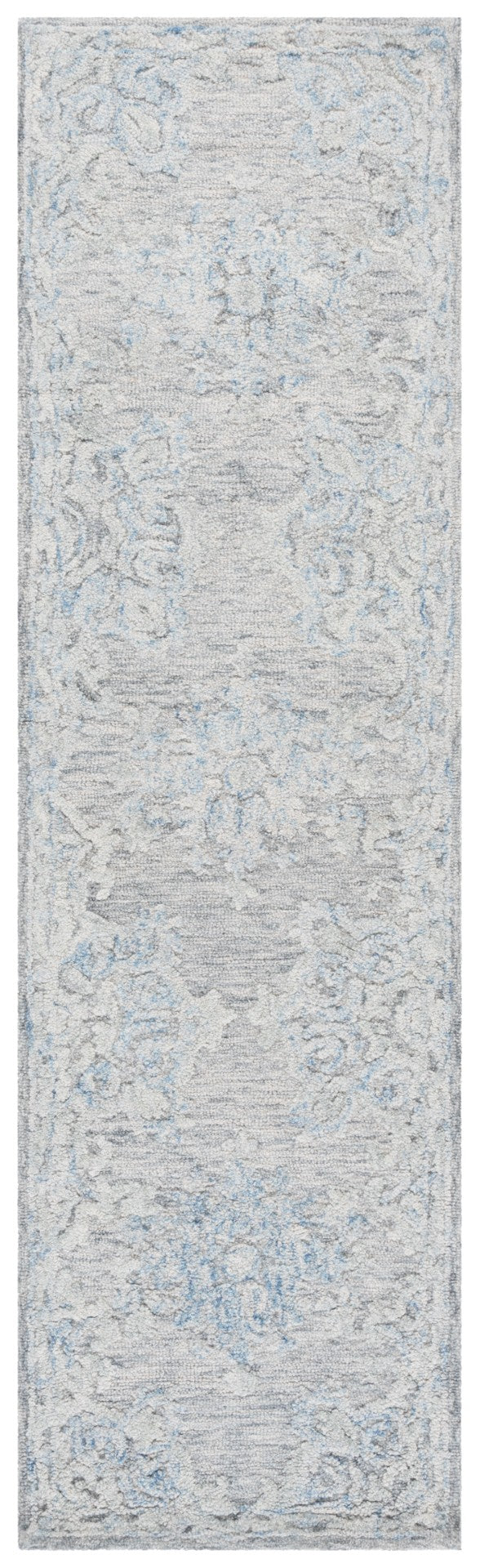 Safavieh Marquee Hand-tufted Area Rug In Elegant Grey Blue, Timeless Floral Motif For Stylish Home Decor Grey ,Blue 80% Wool,20% Cotton Mrq505m-4