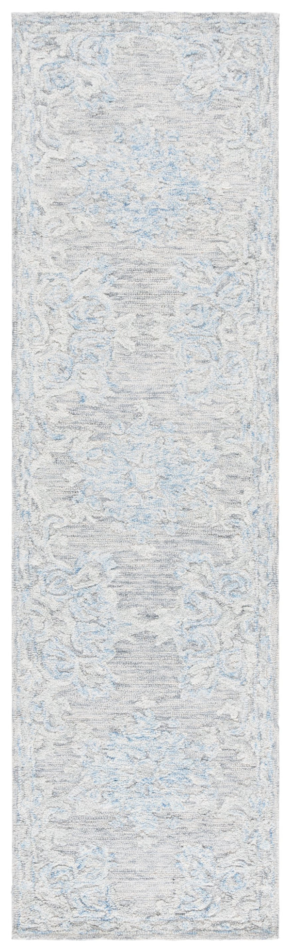 Safavieh Marquee Hand-Tufted 6X9 Grey Blue Wool-Cotton Rug — Transitional Floral Motif, Soft Durable Luxury MRQ505M-6