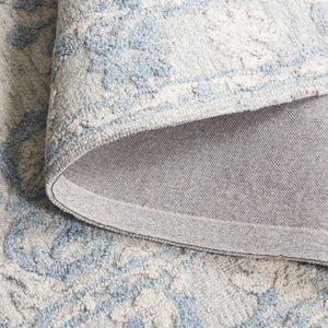 Safavieh Marquee Hand-Tufted 6X9 Grey Blue Wool-Cotton Rug — Transitional Floral Motif, Soft Durable Luxury MRQ505M-6