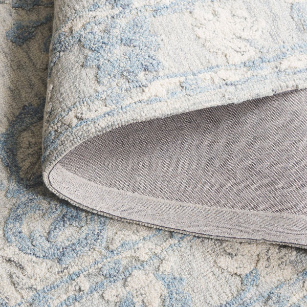 Safavieh Marquee Hand-Tufted 6X9 Grey Blue Wool-Cotton Rug — Transitional Floral Motif, Soft Durable Luxury MRQ505M-6