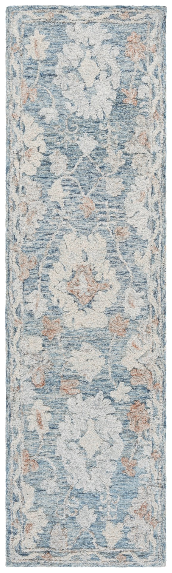 Safavieh Marquee Transitional Area Rug - Hand Tufted Elegance In Luxurious Wool And Cotton Blend For Any Room Blue ,Rust 80% Wool,20% Cotton Mrq506m-8
