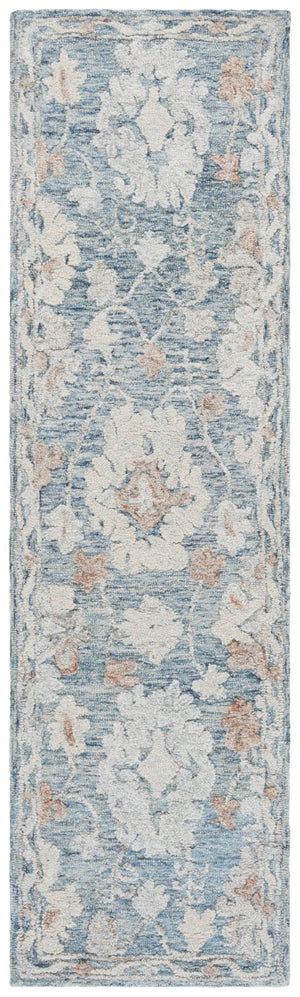 Safavieh Marquee Transitional Area Rug - Hand Tufted Elegance In Luxurious Wool And Cotton Blend For Any Room Blue ,Rust 80% Wool,20% Cotton Mrq506m-8
