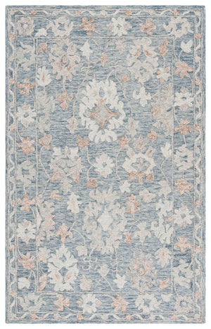 Safavieh Marquee Transitional Area Rug - Hand Tufted Elegance In Luxurious Wool And Cotton Blend For Any Room Blue ,Rust 80% Wool,20% Cotton Mrq506m-8