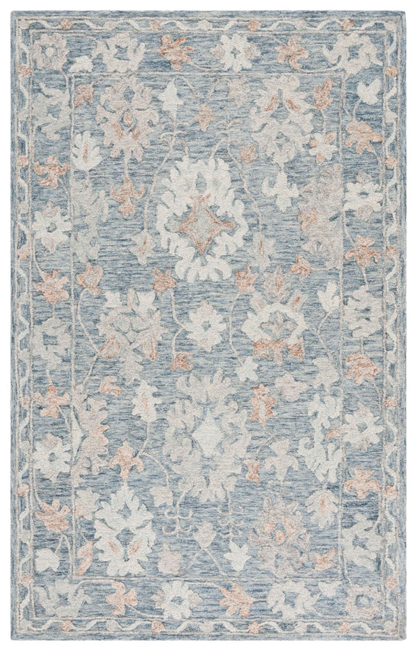 Safavieh Marquee Transitional Area Rug - Hand Tufted Elegance In Luxurious Wool And Cotton Blend For Any Room Blue ,Rust 80% Wool,20% Cotton Mrq506m-8