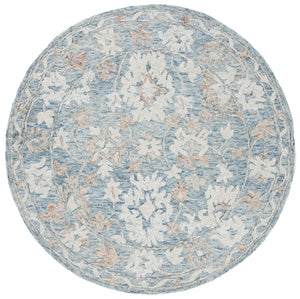 Safavieh Marquee Transitional Area Rug - Hand Tufted Elegance In Luxurious Wool And Cotton Blend For Any Room Blue ,Rust 80% Wool,20% Cotton Mrq506m-8