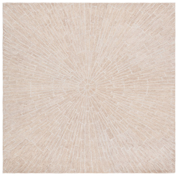 Safavieh Marquee Handcrafted Area Rug In Timeless Radial Design For Elegant Home Décor And Comfort Beige 80% Wool,20% Cotton Mrq507b-9