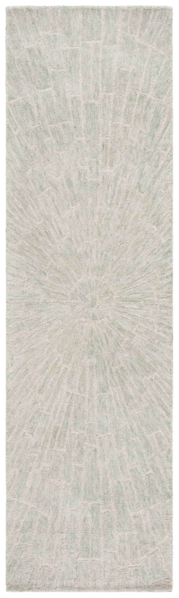 Safavieh Marquee Handcrafted Area Rug In Timeless Radial Design For Elegant Home Décor And Comfort Light Green ,Beige 80% Wool,20% Cotton Mrq507x-8
