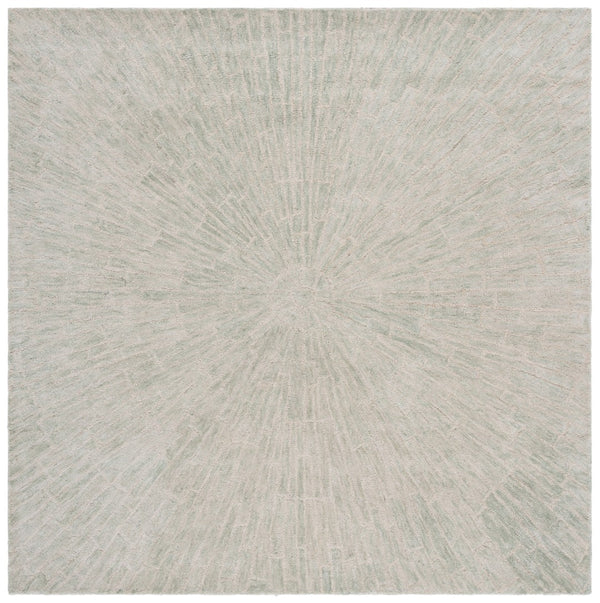 Safavieh Marquee Handcrafted Area Rug In Timeless Radial Design For Elegant Home Décor And Comfort Light Green ,Beige 80% Wool,20% Cotton Mrq507x-8