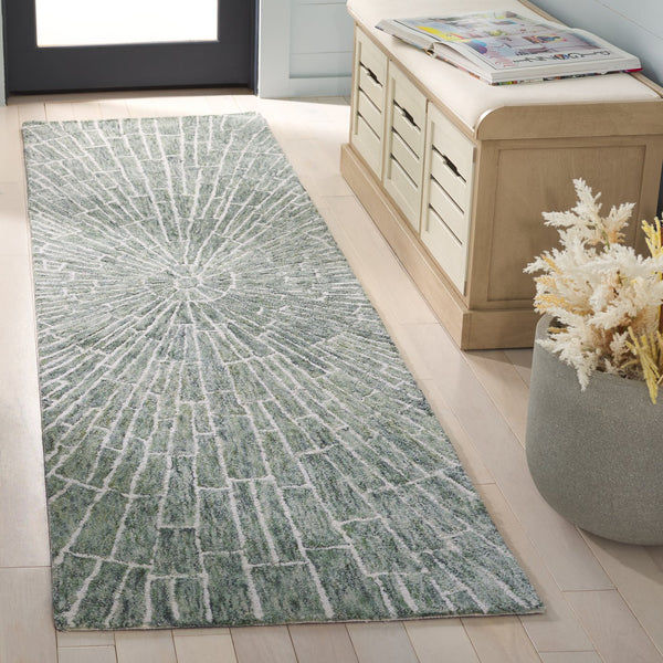 Safavieh Marquee Runner Rug - Hand-tufted Elegance With Luxurious Wool Blend For Stylish Home Decor Green 80% Wool,20% Cotton Mrq507y-28