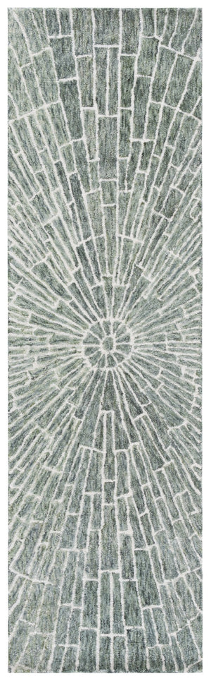 Safavieh Marquee Handcrafted Area Rug In Timeless Radial Design For Elegant Home Décor And Comfort Green 80% Wool,20% Cotton Mrq507y-4