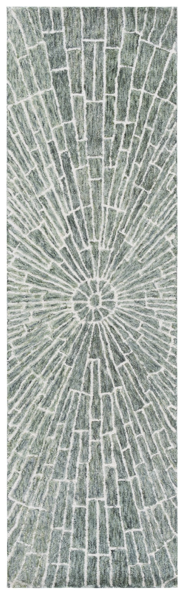 Safavieh Marquee Handcrafted Area Rug In Timeless Radial Design For Elegant Home Décor And Comfort Green 80% Wool,20% Cotton Mrq507y-4