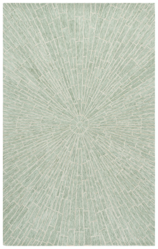 Safavieh Marquee Handcrafted Area Rug In Timeless Radial Design For Elegant Home Décor And Comfort Green 80% Wool,20% Cotton Mrq507y-4