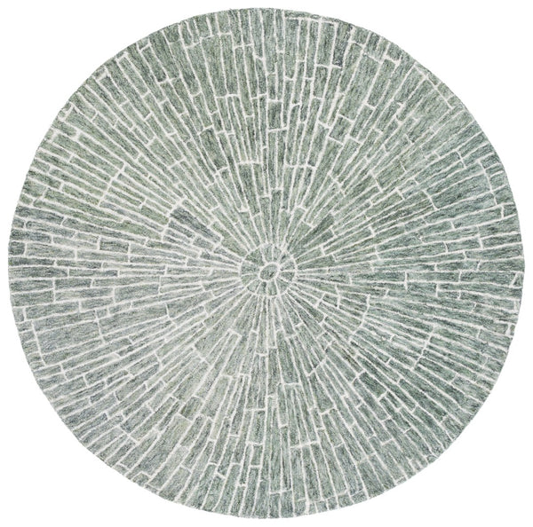 Safavieh Marquee Handcrafted Area Rug In Timeless Radial Design For Elegant Home Décor And Comfort Green 80% Wool,20% Cotton Mrq507y-4