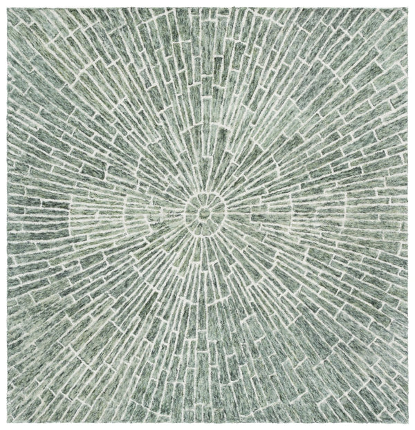 Safavieh Marquee Handcrafted Area Rug In Timeless Radial Design For Elegant Home Décor And Comfort Green 80% Wool,20% Cotton Mrq507y-4