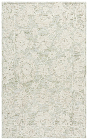 Safavieh Marquee Hand Tufted Runner Rug - Timeless Elegance With Floral Motifs For Your Home Décor Grey ,Light Brown 70% Wool,20% Cotton,10% Pet Yarn Mrq508f-5