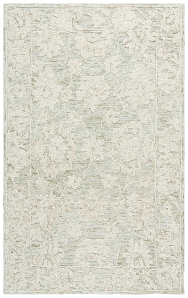 Safavieh Marquee Hand Tufted Runner Rug - Timeless Elegance With Floral Motifs For Your Home Décor Grey ,Light Brown 70% Wool,20% Cotton,10% Pet Yarn Mrq508f-5