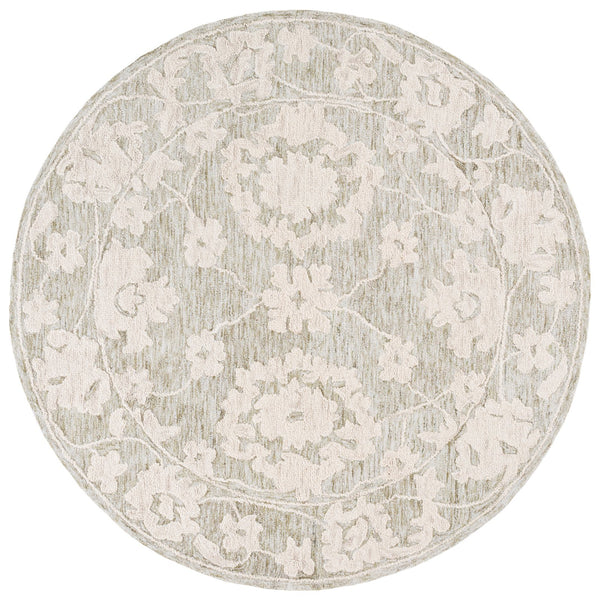 Safavieh Marquee Hand-Tufted 9X12 Grey & Light Brown Floral Rug – 70% Wool Plush 5/8" Pile, Durable India Crafted MRQ508F-9