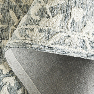 Safavieh Marquee Hand-tufted Area Rug In Elegant Floral Design – Timeless Home Decor For Style & Comfort Navy ,Grey 70% Wool,20% Cotton,10% Pet Yarn Mrq509n-4
