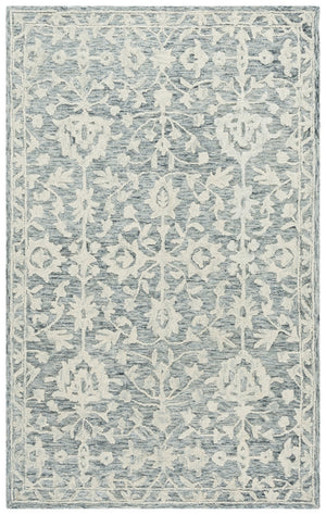 Safavieh Marquee Hand-tufted Area Rug In Elegant Floral Design – Timeless Home Decor For Style & Comfort Navy ,Grey 70% Wool,20% Cotton,10% Pet Yarn Mrq509n-4