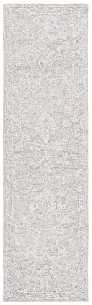 Safavieh Marquee Traditional Floral Runner Rug - Hand-tufted, Luxurious Wool Blend For Elegant Home Décor Grey ,Ivory 70% Wool,20% Cotton,10% Pet Yarn Mrq510f-28