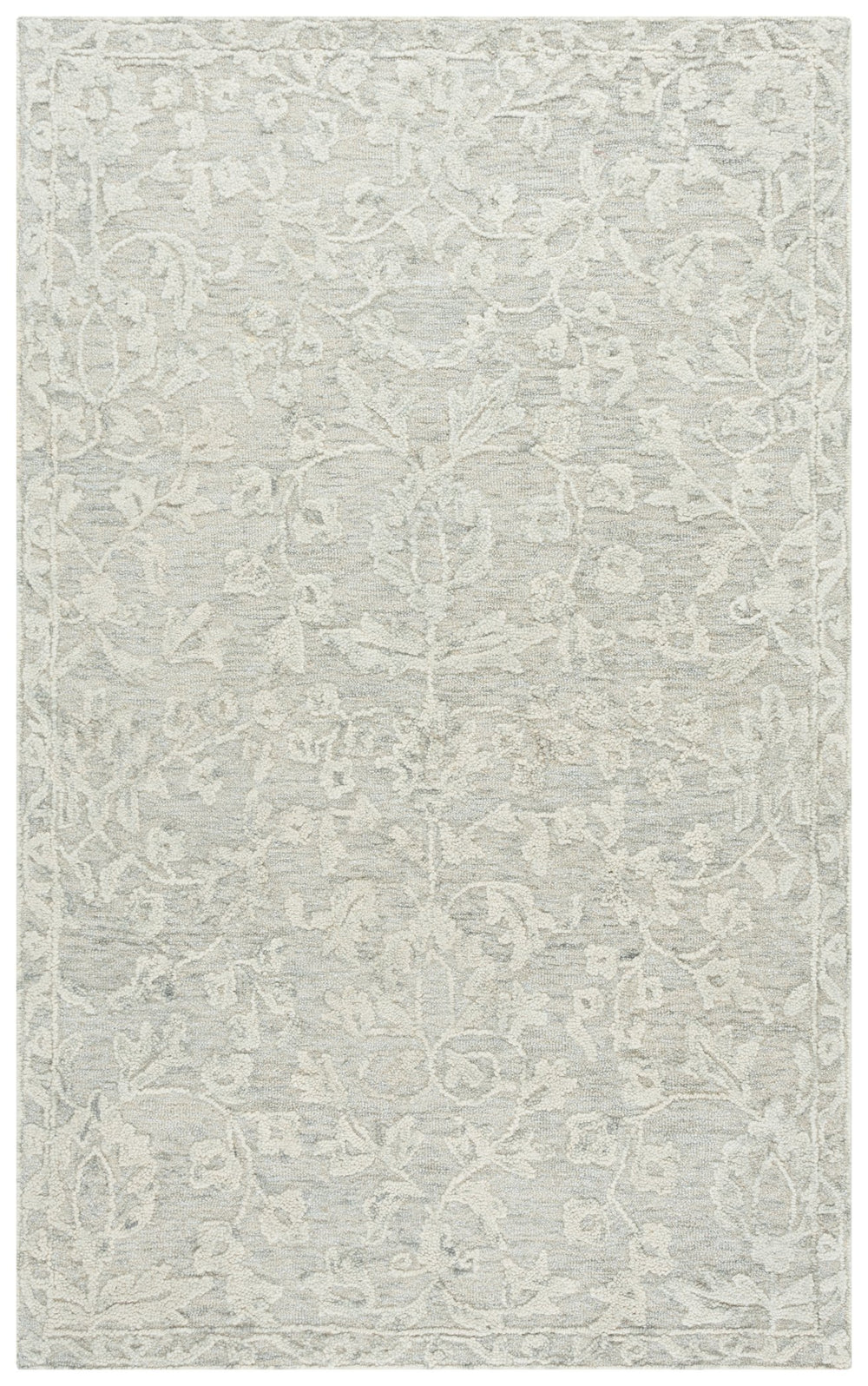 Safavieh Marquee Traditional Floral Runner Rug - Hand-tufted, Luxurious Wool Blend For Elegant Home Décor Grey ,Ivory 70% Wool,20% Cotton,10% Pet Yarn Mrq510f-28