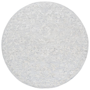 Safavieh Marquee Hand-tufted Area Rug - Elegant Floral Design, Plush Comfort, Timeless Style For Any Room Grey ,Ivory 70% Wool,20% Cotton,10% Pet Yarn Mrq510f-8