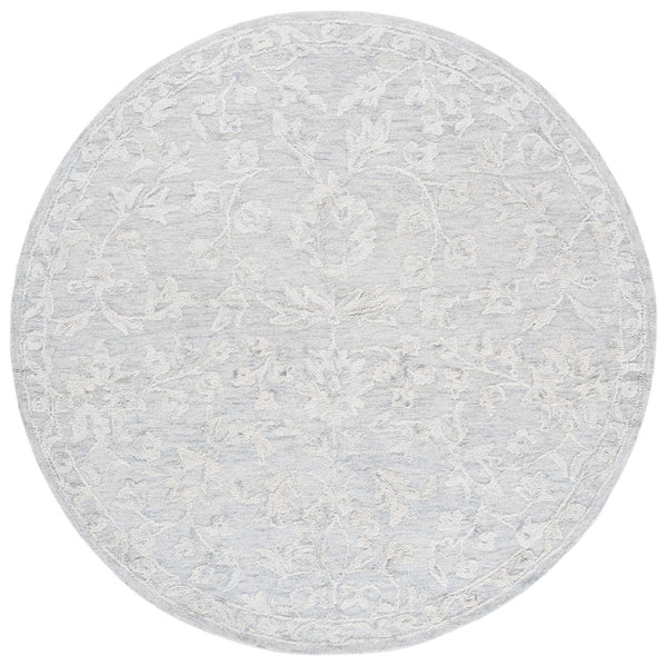 Safavieh Marquee Hand-tufted Area Rug - Elegant Floral Design, Plush Comfort, Timeless Style For Any Room Grey ,Ivory 70% Wool,20% Cotton,10% Pet Yarn Mrq510f-8