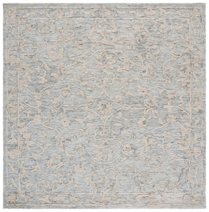 Safavieh Marquee Traditional Floral Runner Rug - Hand-tufted, Luxurious Wool Blend For Elegant Home Décor Grey ,Ivory 70% Wool,20% Cotton,10% Pet Yarn Mrq510f-6sq