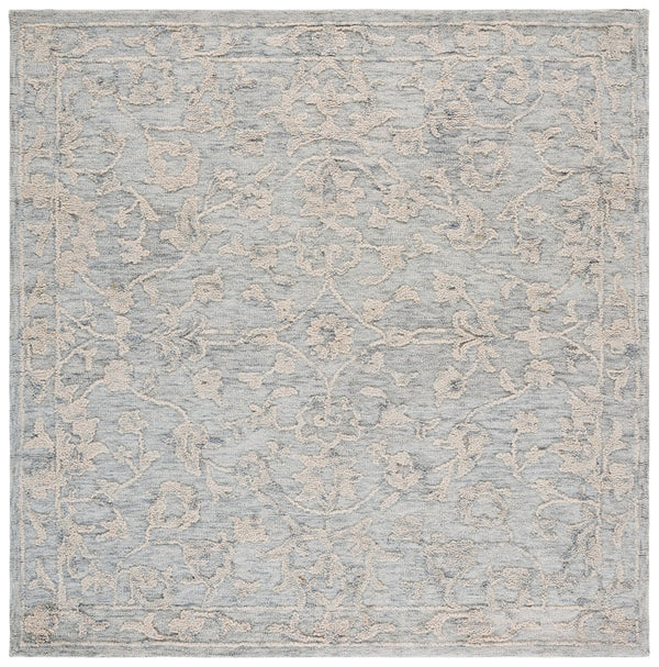 Safavieh Marquee Traditional Floral Runner Rug - Hand-tufted, Luxurious Wool Blend For Elegant Home Décor Grey ,Ivory 70% Wool,20% Cotton,10% Pet Yarn Mrq510f-6sq