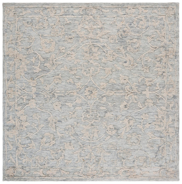 Safavieh Marquee Hand-tufted Area Rug - Elegant Floral Design, Plush Comfort, Timeless Style For Any Room Grey ,Ivory 70% Wool,20% Cotton,10% Pet Yarn Mrq510f-8