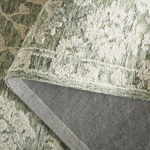 Safavieh Marquee Hand-Tufted Sage Grey Square Rug With Plush Wool Blend Pile, Floral Vine Design Elegance 6'-0" x 6'-0" MRQ511W-6SQ