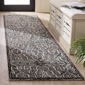 Safavieh Marquee Hand-Tufted Charcoal Ivory Area Rug 8X10 Modern Low-Profile Wool Blend For Living Rooms 9'-0" x 12'-0" MRQ512H-9
