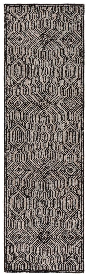 Safavieh Marquee Hand-Tufted Charcoal Ivory Rug — Plush Low-Pile Wool Blend, Durable Artisanal Design For Small Rooms 4'-0" x 6'-0" MRQ512H-4