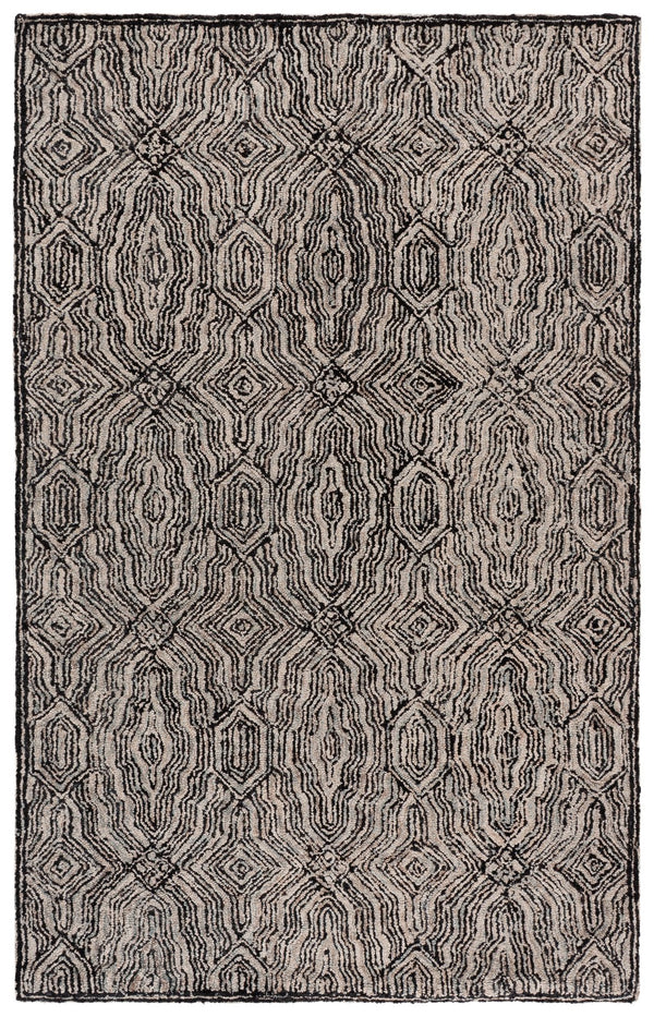 Safavieh Marquee Hand-Tufted Round Rug Charcoal & Ivory — Plush Low-Profile Wool Blend, Durable Style 6'-0" x 6'-0" MRQ512H-6R