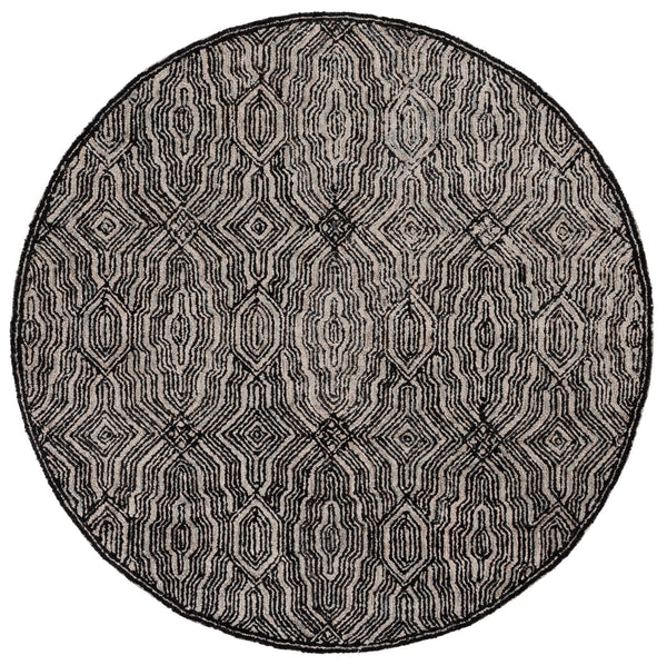 Safavieh Marquee Hand-Tufted Charcoal Ivory Area Rug — Low 3/8" Pile, Wool-Pet-Cotton Blend, Durable Style 6'-0" x 9'-0" MRQ512H-6