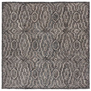 Safavieh Marquee Hand-Tufted Charcoal Ivory Area Rug 8X10 Modern Low-Profile Wool Blend For Living Rooms 9'-0" x 12'-0" MRQ512H-9