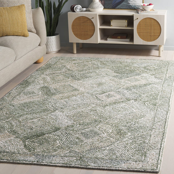 Safavieh Marquee 5x8 Feet Hand-tufted Green & Ivory Area Rug - Luxurious, Durable, Modern Home Decor Piece Green ,Ivory 40% Wool,40% Pet,20% Cotton Mrq513y-5
