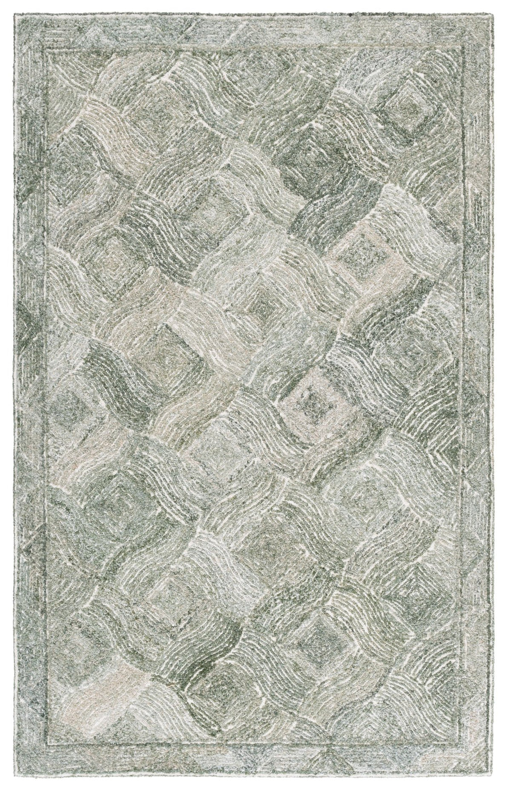 Safavieh Marquee 5x8 Feet Hand-tufted Green & Ivory Area Rug - Luxurious, Durable, Modern Home Decor Piece Green ,Ivory 40% Wool,40% Pet,20% Cotton Mrq513y-5