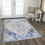 Rizzy Marquise MRQ848 Power Loomed  Polypropylene  Rug L. Blue 8'0" x 9'6"