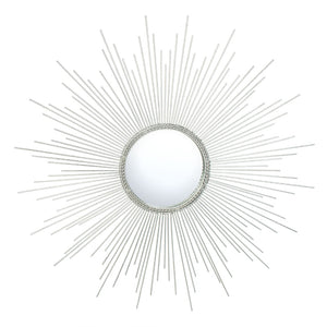Safavieh EMME Sunburst Mirror - Radiant Silver Starburst Design for Modern Glamour in Any Room, 30" x 30" MRR1003A