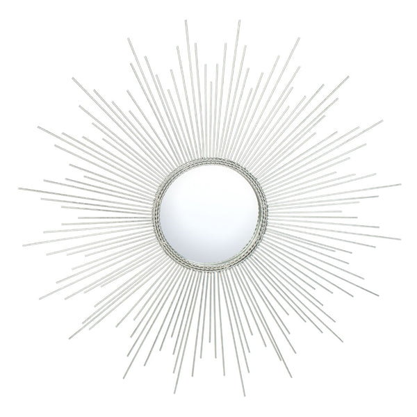 Safavieh EMME Sunburst Mirror - Radiant Silver Starburst Design for Modern Glamour in Any Room, 30" x 30" MRR1003A