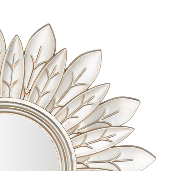Safavieh ALBA Sunburst Mirror - Elegant Champagne Frame, 30.3" Round Glass, Perfect for Modern & Classic Decor MRR1011A