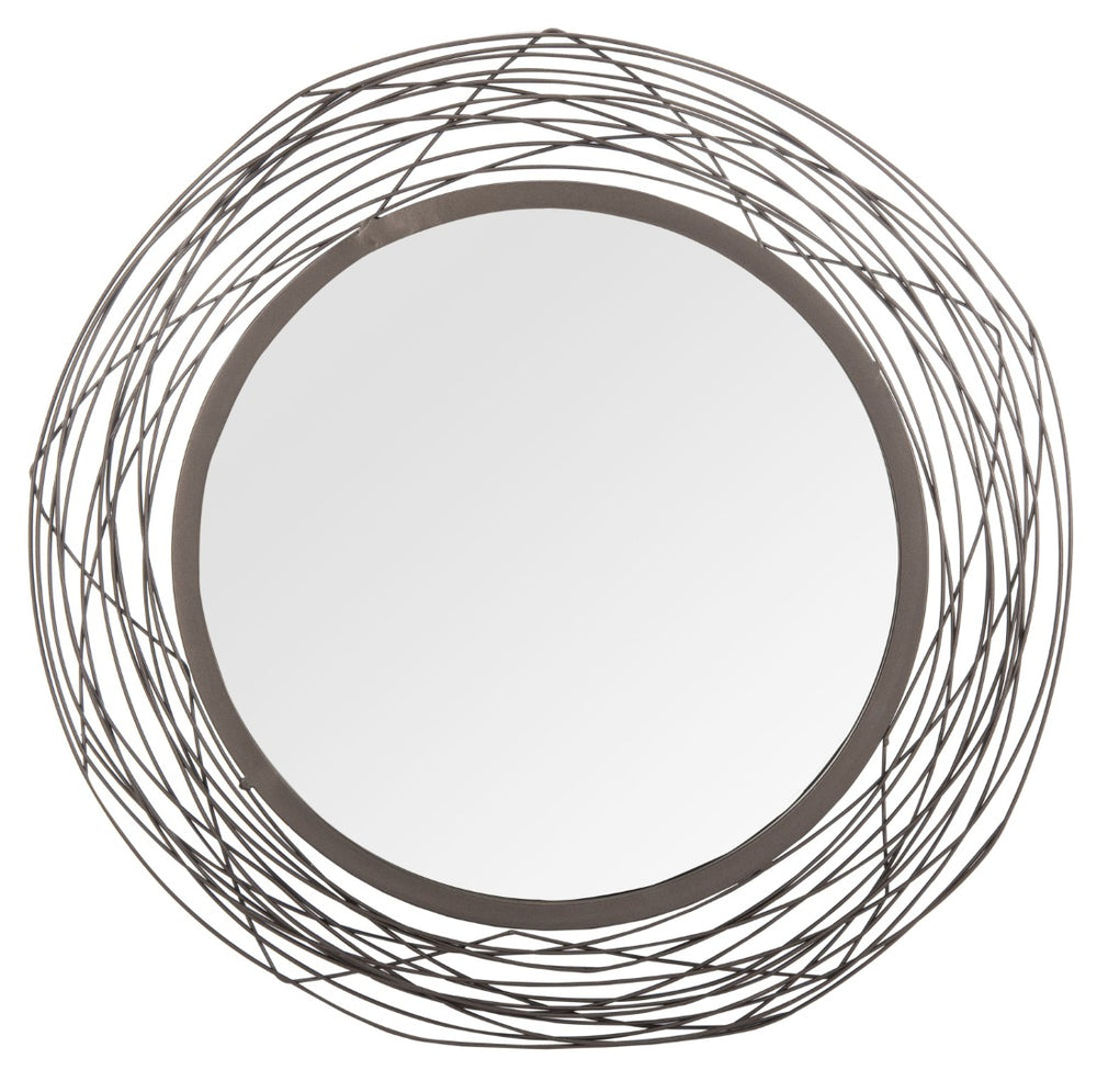 Safavieh NIXIE Mirror - Striking Circular Design with Chic Black Finish for Modern Living Spaces & Entryways MRR1026A