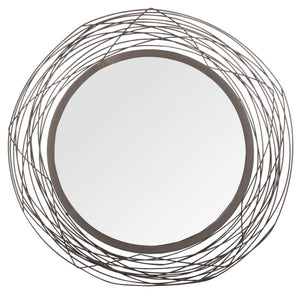Safavieh NIXIE Mirror - Striking Circular Design with Chic Black Finish for Modern Living Spaces & Entryways MRR1026A