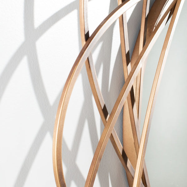 Safavieh SINISA Mirror - Radiant Bronze Atomic Design for Contemporary Spaces, Entryways & Living Rooms MRR1028A